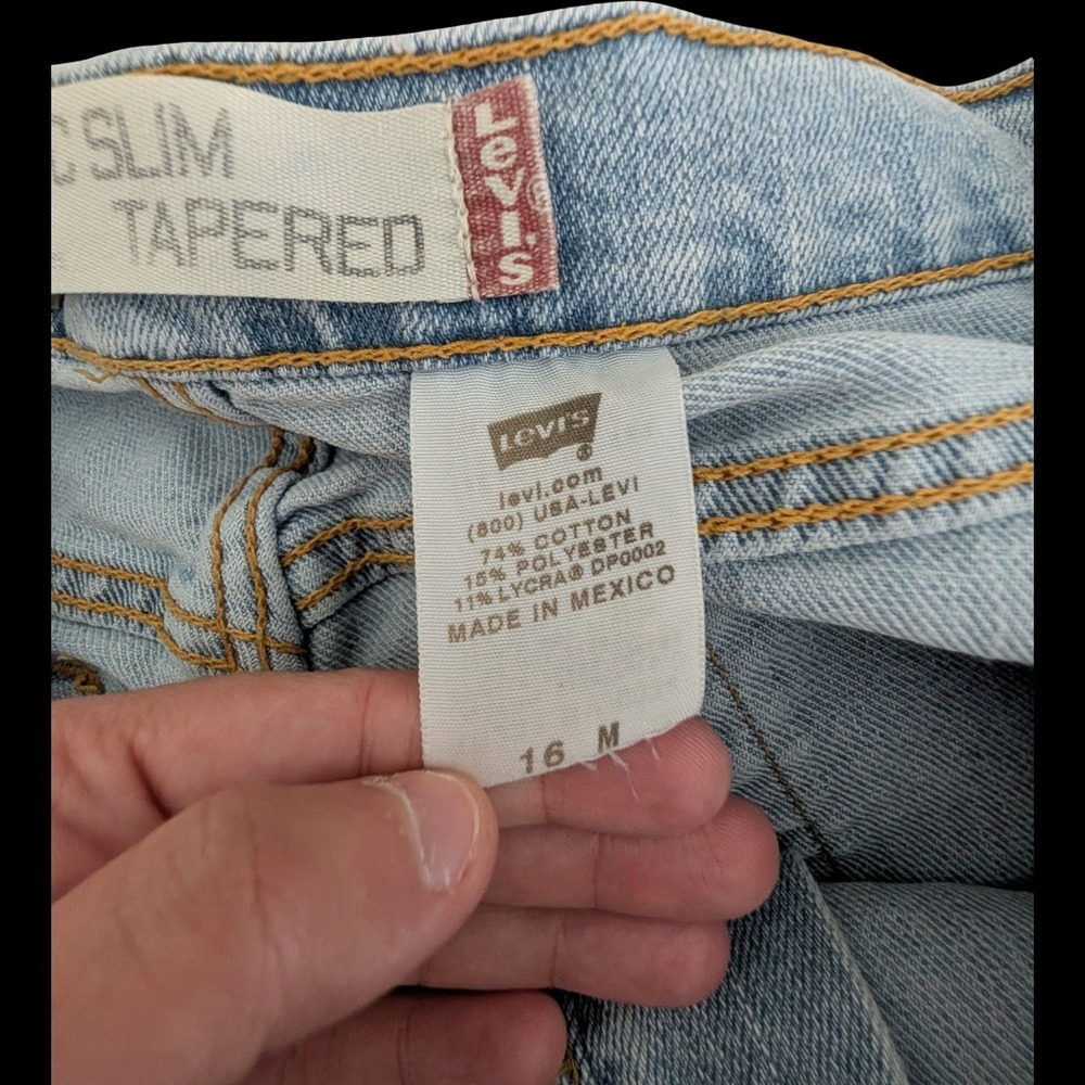 Levi's 512 Classic Slim Tapered Jeans Womens 16 M Light Wash High Rise Vintage - Picture 14 of 15